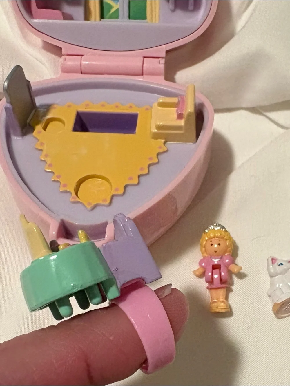 Polly Pocket Polly’s Big Night Out 1991 Ring Case Complete, by Blue Bird
